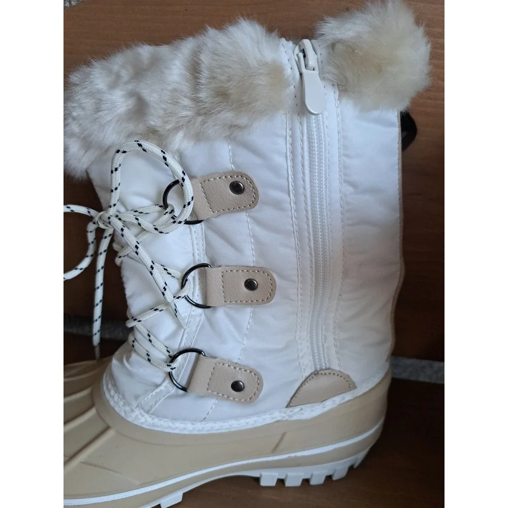 Dream Pairs Girl's Boy's Waterproof Winter Ankle Boots Zip Faux Fur Forester 5.0